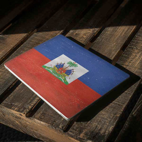 Haiti Flag Distressed Surface Laptop 3 13.5in Skin